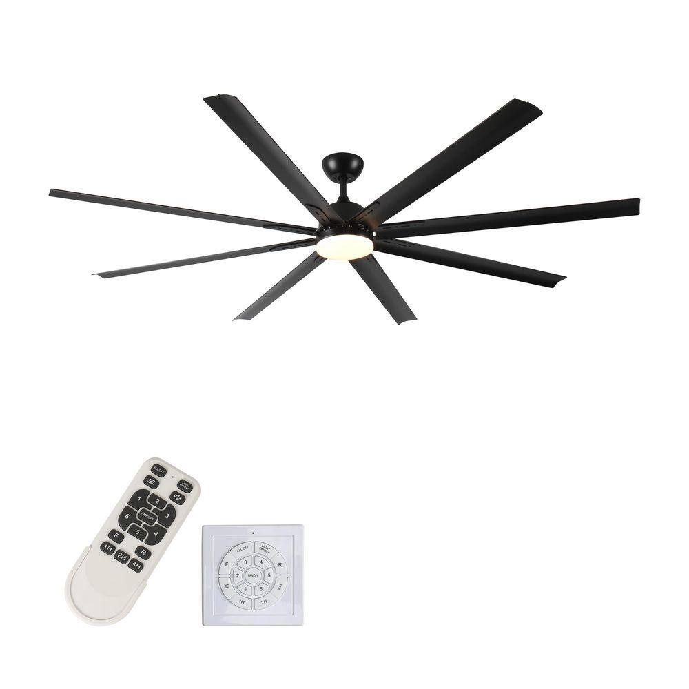 tnufam03❗️ Jushua 84 in. Super Large Indoor Black Ceiling Fan with Remote