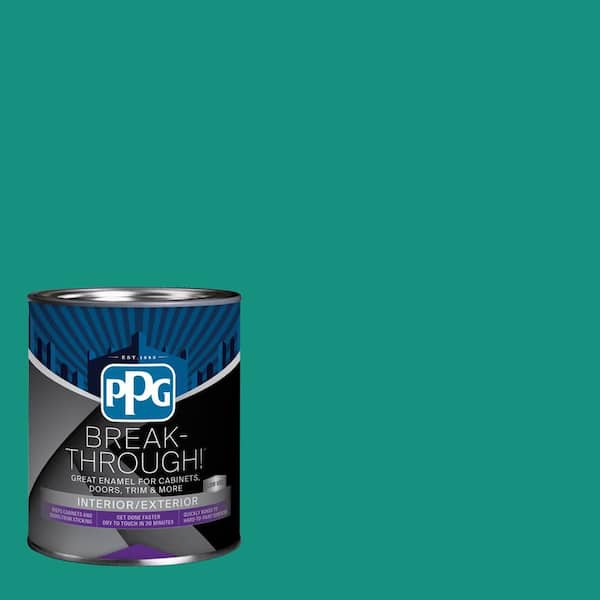 Break-Through! 1 qt. PPG1230-6 Miami Jade Semi-Gloss Door, Trim & Cabinet Paint