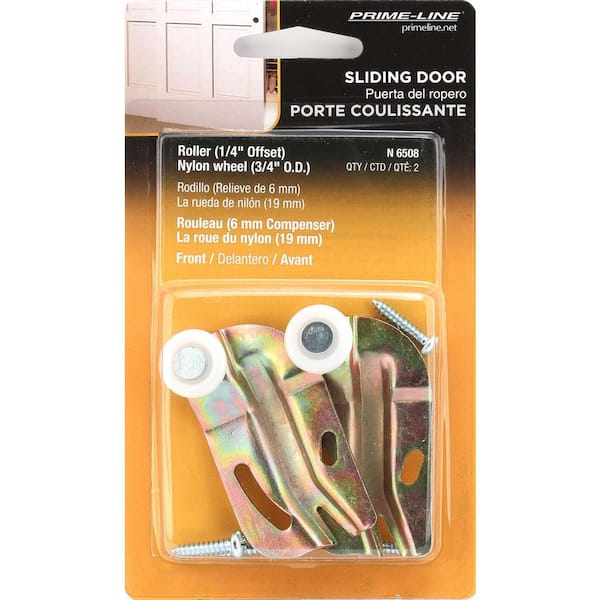 Prime-Line 1/4 in. Offset, 3/4 in. Front Closet Door Roller, Cox
