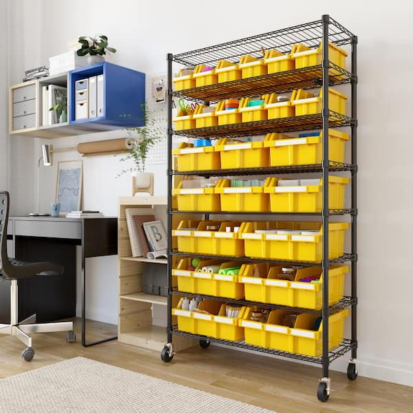 Seville Classics 8-Tier Commercial NSF Certified 24-Bin Rack