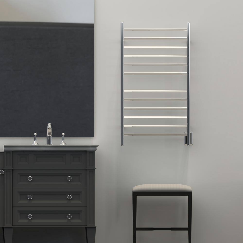 Radiant Polished Nickel Large Wall Mount Electric Towel Warmer