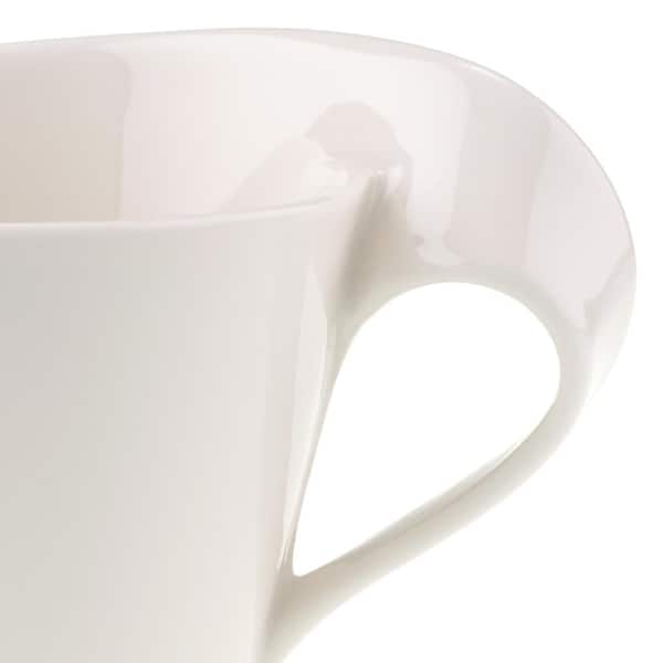& Boch New Wave Caffe 8.5 oz. White Porcelain Cappucino Cup 1024841330 - The Home Depot
