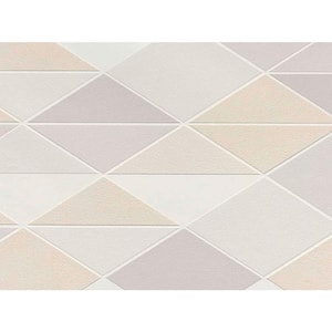 Dwinding Diamonds Beige & Lavender Paper Strippable Wallpaper (Covers 57 sq. ft.)