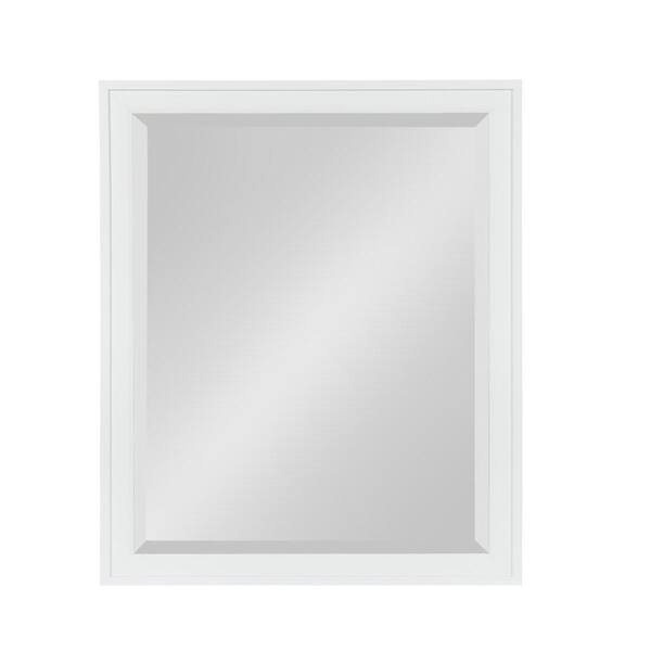 DesignOvation Bosc Rectangle White Mirror