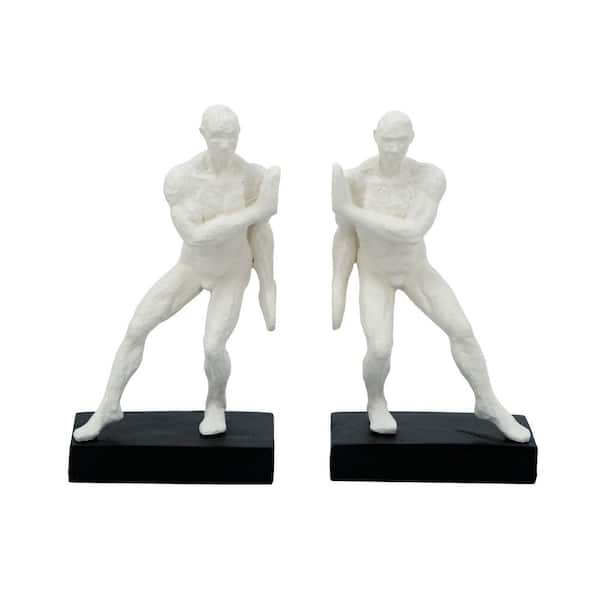 White Novelty Stone Bookends