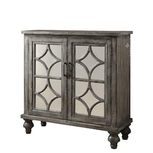 Velika 36 in. Weathered Gray Standard Rectangle Wood Console Table