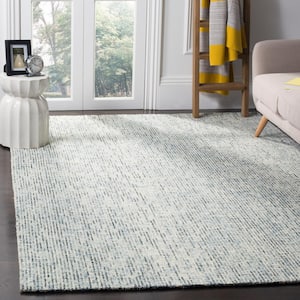 Abstract Blue/Charcoal Doormat 3 ft. x 5 ft. Speckled Area Rug