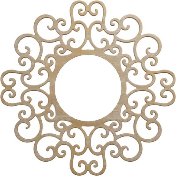 20 in. x 20 in. x 1/4 in. Reims Wood Fretwork Pierced Ceiling Medallion, Birch