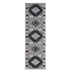 Traditional Collection Navy 9 in. x 28 in. Polypropylene Stair Tread Cover (Set of 15)