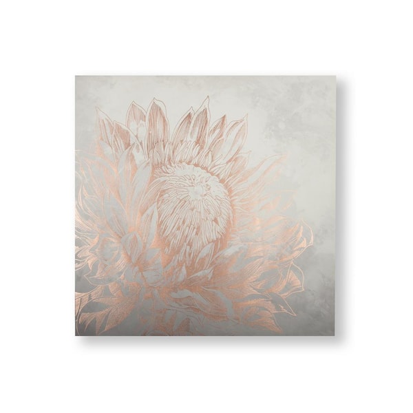 Unbranded Pretty Protea Pr in.ted Canvas Home Wall Art 24 in. x 24 in.