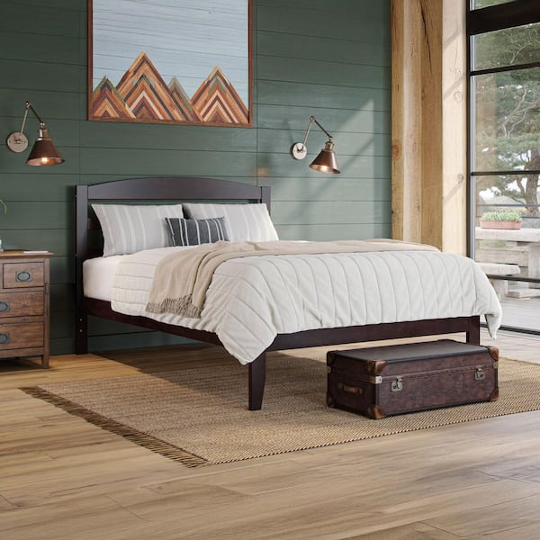 Warren, Solid Wood Platform Bed, Full, Espresso