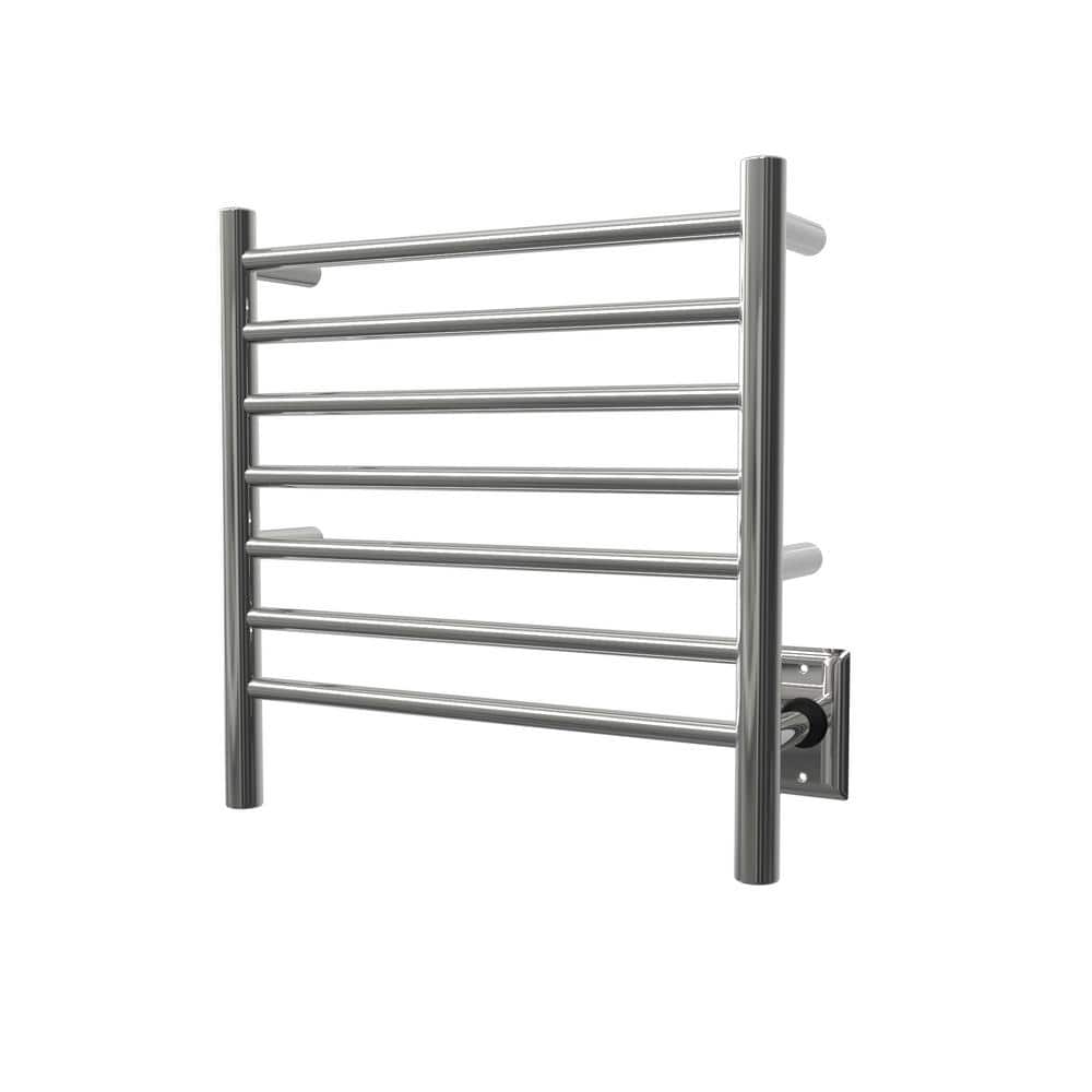 Polished Stainless Steel Wall Mounted 7-Bar Towel Warmer