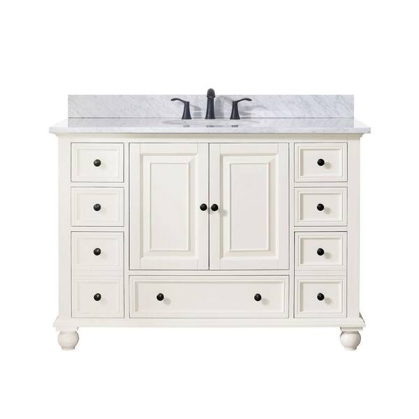 Avanity Thompson 49 In. W X 22 In. D X 35 In. H Vanity In French White 