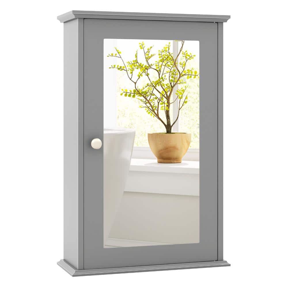 13 in. Bathroom Wall Cabinet with Mirror Door, Over-the-Sink Medicine Cabinet with Adjustable Shelf, White price history on PriceWatchPro
