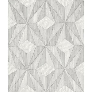 Paragon Silver Geometric Paper Strippable Wallpaper (Covers 57.8 sq. ft.)