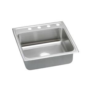 Pacemaker Drop-In Stainless Steel 22 in. 4-Hole Single Bowl Kitchen Sink
