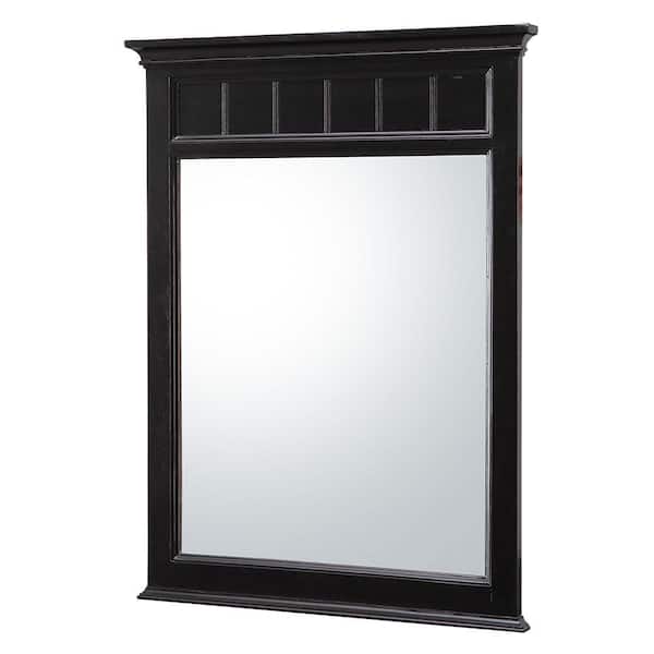 Home Decorators Collection Dunsby 24 in. W x 32 in. H Single Wall Hung Mirror in Espresso