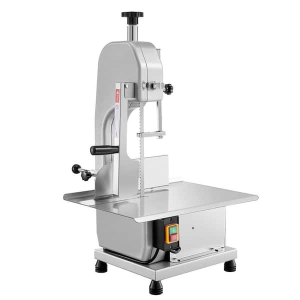 650 W Electric Meat Bandsaw, 12.4 in. x 18.1 in. Stainless Steel Bone Saw for Frozen Meat, 4.33 in. Cutting Thickness