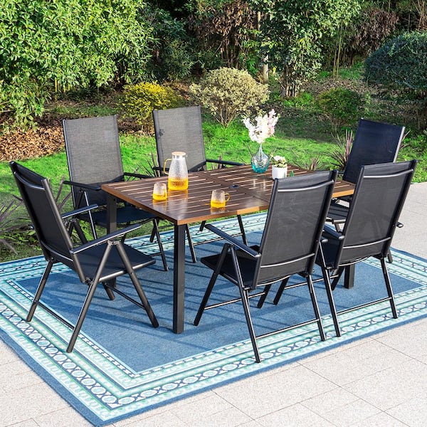 7pc metal folding clearance patio dining set