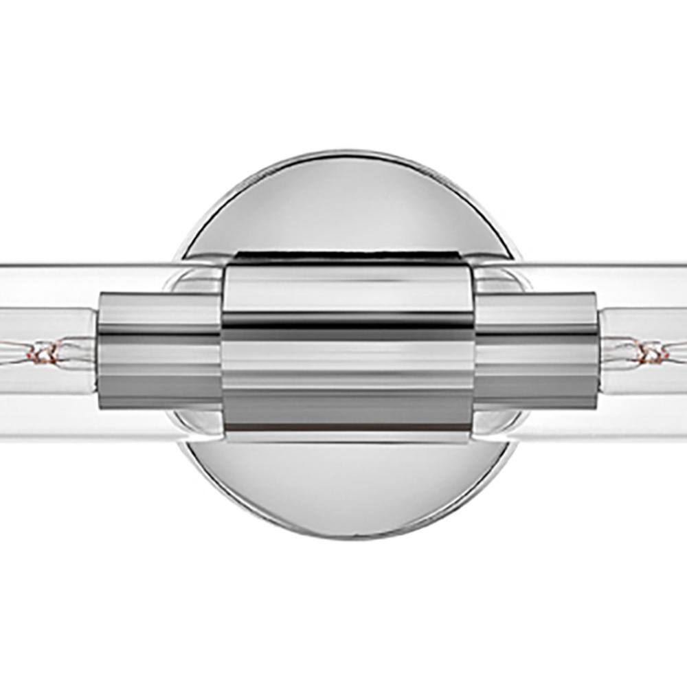 Shea 24" Chrome Vanity Light with Clear Glass Shades