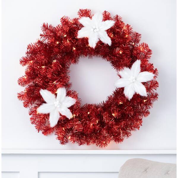 home depot tinsel wreath