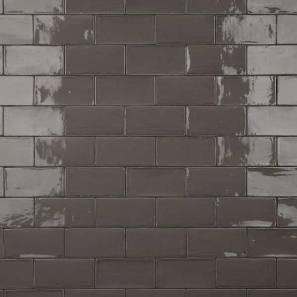 Merola Tile Chester Grafito 3 in. x 6 in. Ceramic Wall Tile (5.72 sq. ft./Case)