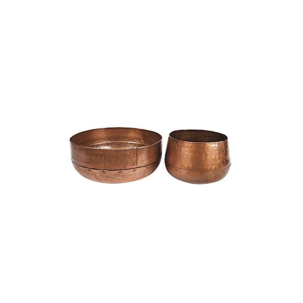 3R Studios Hammered Copper Decorative Bowls (Set of 2)