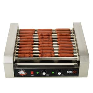 306 sq. in. Stainless Steel Hot Dog Roller Grill