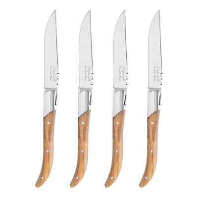 French Home 2-Piece Connoisseur Laguiole Vegetable Knife Set with Olive  Wood Handles LG050 - The Home Depot