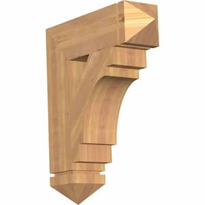 5.5 in. x 26 in. x 22 in. Western Red Cedar Merced Arts and Crafts Smooth Bracket