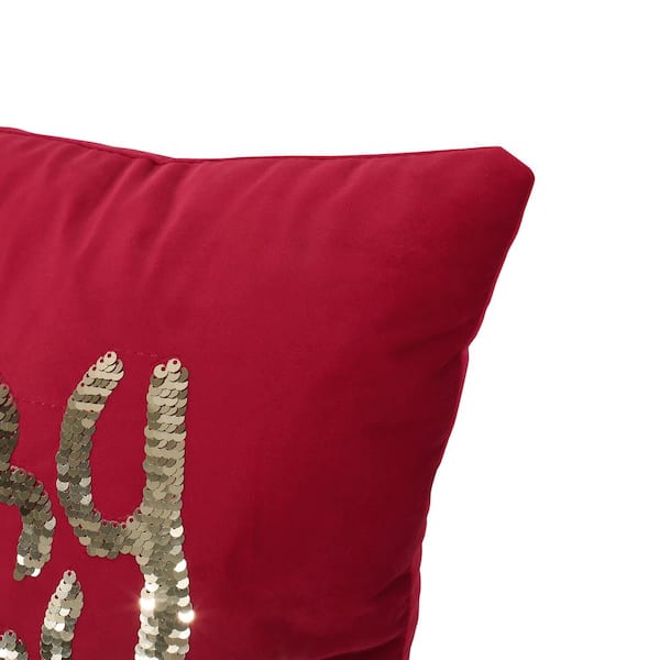 Red sequin best sale throw pillow