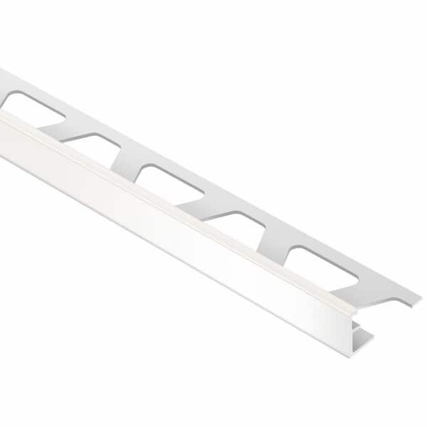 Schluter Jolly-P White 5/16 in. x 8 ft. 2-1/2 in. PVC L-Angle Tile Edging Trim