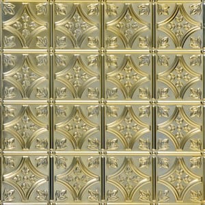 Tiny Tiptoe Gold Nugget 2 ft. x 2 ft. Decorative Tin Style Lay-in Ceiling Tile (24 sq. ft./case)