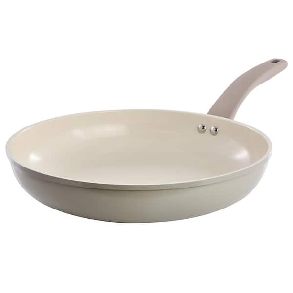 12 Inch Ceramic Nonstick Frying Pan in Beige
