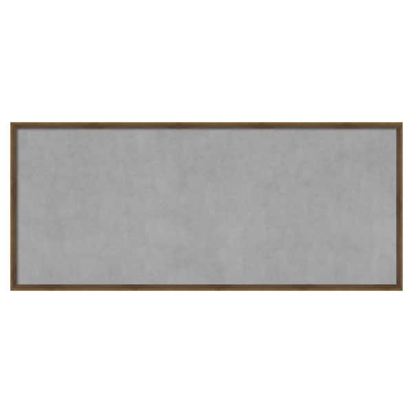 Amanti Art Lucie Light Bronze 49 in. x 21 in Framed Magnetic Board