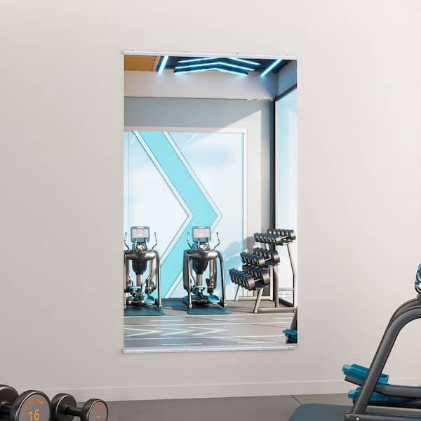 60 in. W x 36 in. H Rectangular Frameless Wall Mirror Gym Mirror Dance Mirror