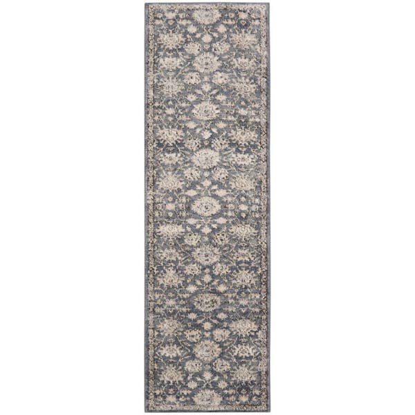 Concerto Blue/Beige 2 ft. x 8 ft. Farmhouse Kitchen Runner