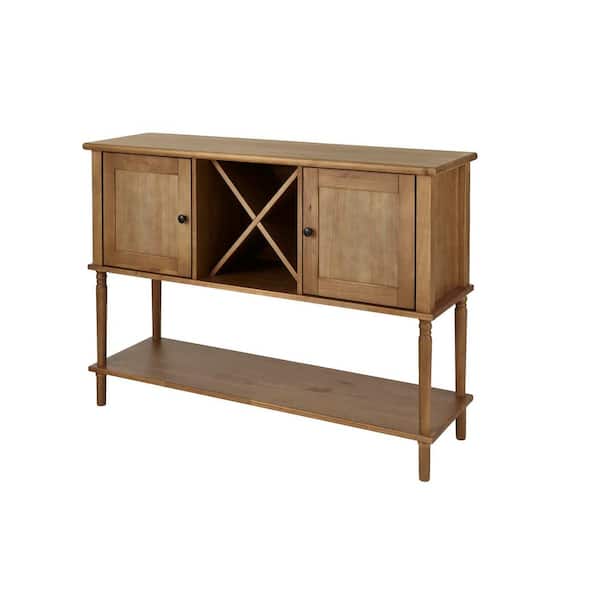 StyleWell Patina Oak Finish Wood Buffet Table with Storage (52.26 in. W x 35.10 in. H)
