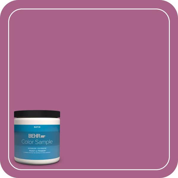 BEHR PREMIUM PLUS 8 oz. #690B-6 Wild Mulberry Satin Enamel Interior/Exterior Paint & Primer Color Sample