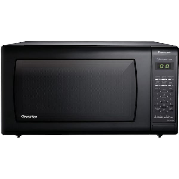 Panasonic 1.6 cu. ft. Countertop Microwave in Black, Built-In Capable with Sensor Cooking and Inverter Technology