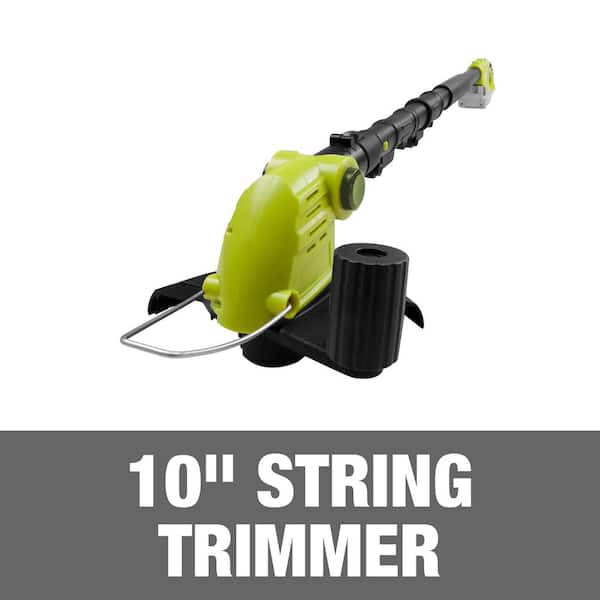 Sun Joe 24-volt 10-in Straight Shaft Battery String Trimmer 2 Ah (Battery  and Charger Included) in the String Trimmers department at