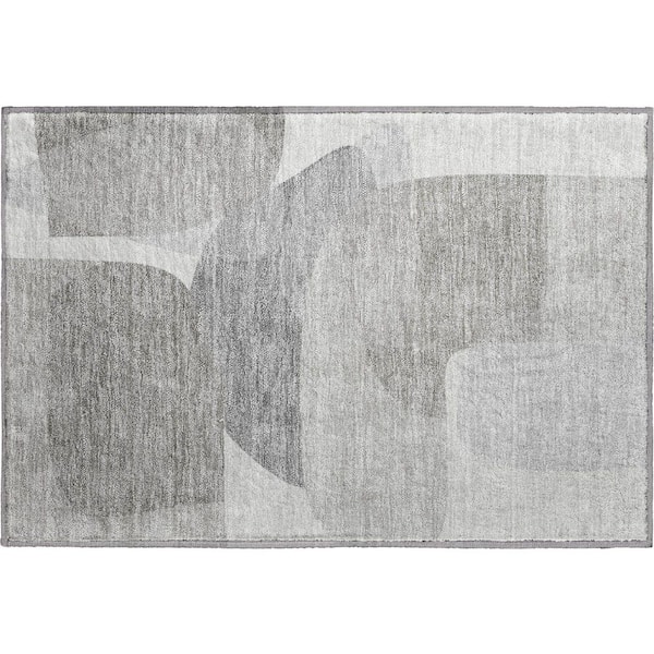 Mayfield Premium Machine Washable Abstract AMF2121 Linen 2 ft. x 3 ft. Accent Rug