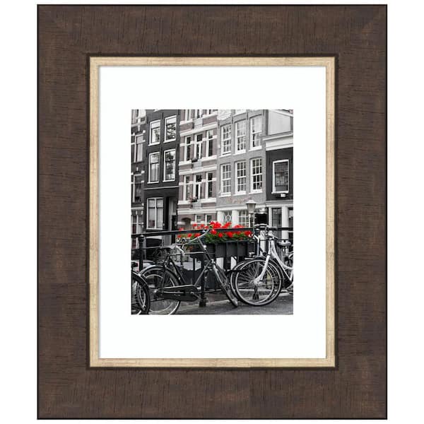 Amanti Art Lined Bronze Picture Frame Opening Size 11 x 14 in. (Matted To 8 x 10 in.)