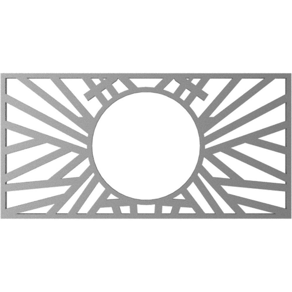 Antiqued Silver 16" x 8" PVC Pierced Ceiling Medallion