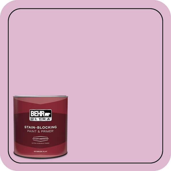 BEHR ULTRA 1 qt. #M120-3 Pink Wink Extra Durable Flat Interior Paint & Primer