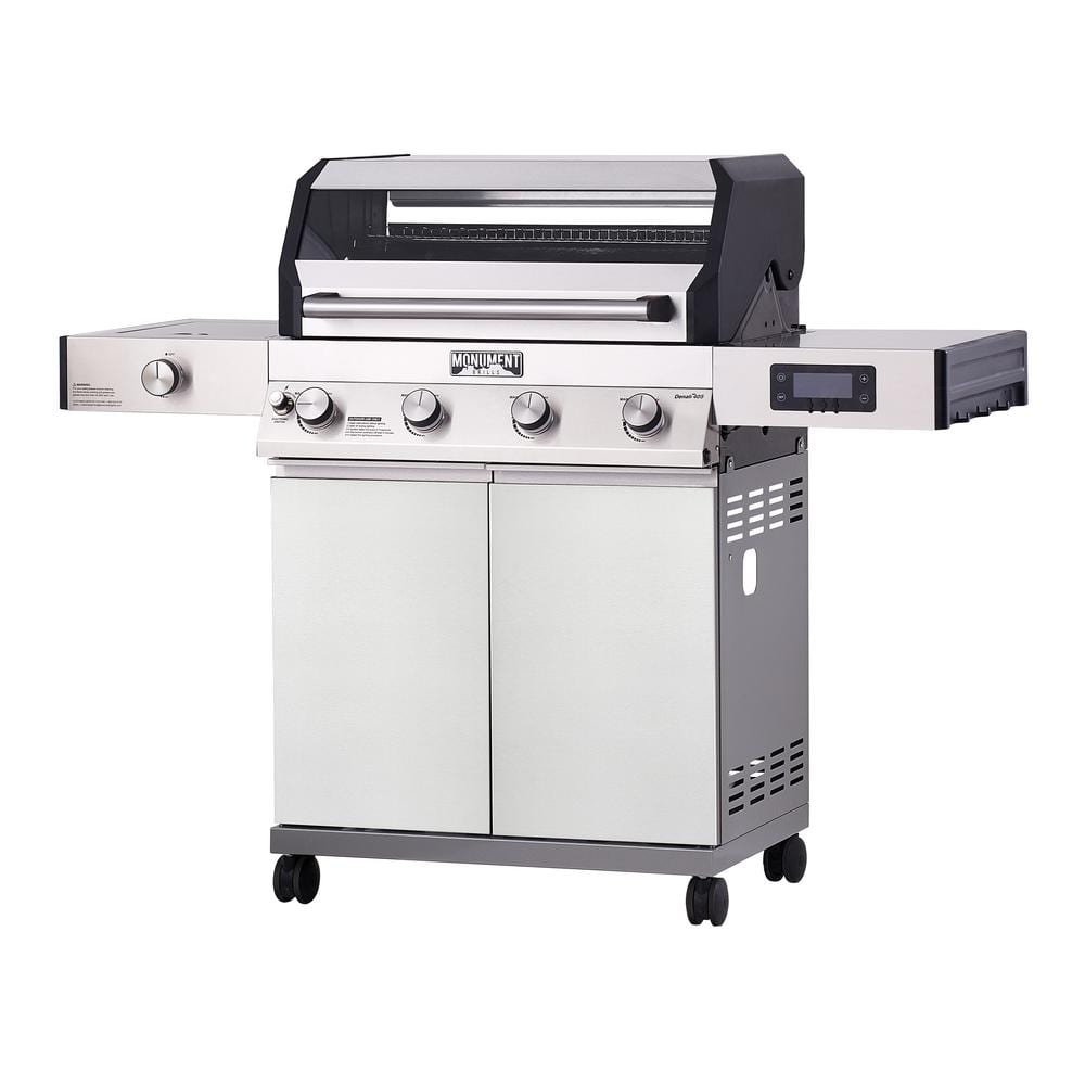 Denali 405 Stainless Steel Propane Gas Grill with Side Burner