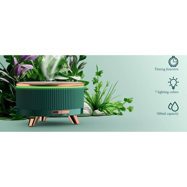 Mrs. Jones Diffuser Voor Etherische Oliën Vlam Kamergeur Met Afstandsbediening 7 Soorten Ledlampen Met Timer Ideaal Voor Thuis Kantoor Sport Aroma Diffuser Timer