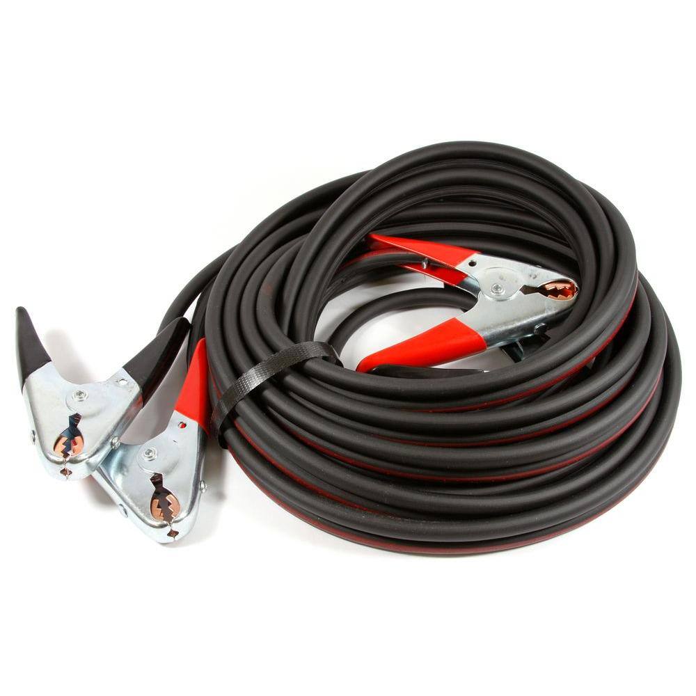 Heavy Duty 12-Foot Black and Red Battery Jumper Cables