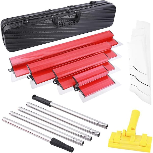10162432 Stainless Steel Drywall Skimming Blade Set with Extension Handle Smoothing Taping Knife