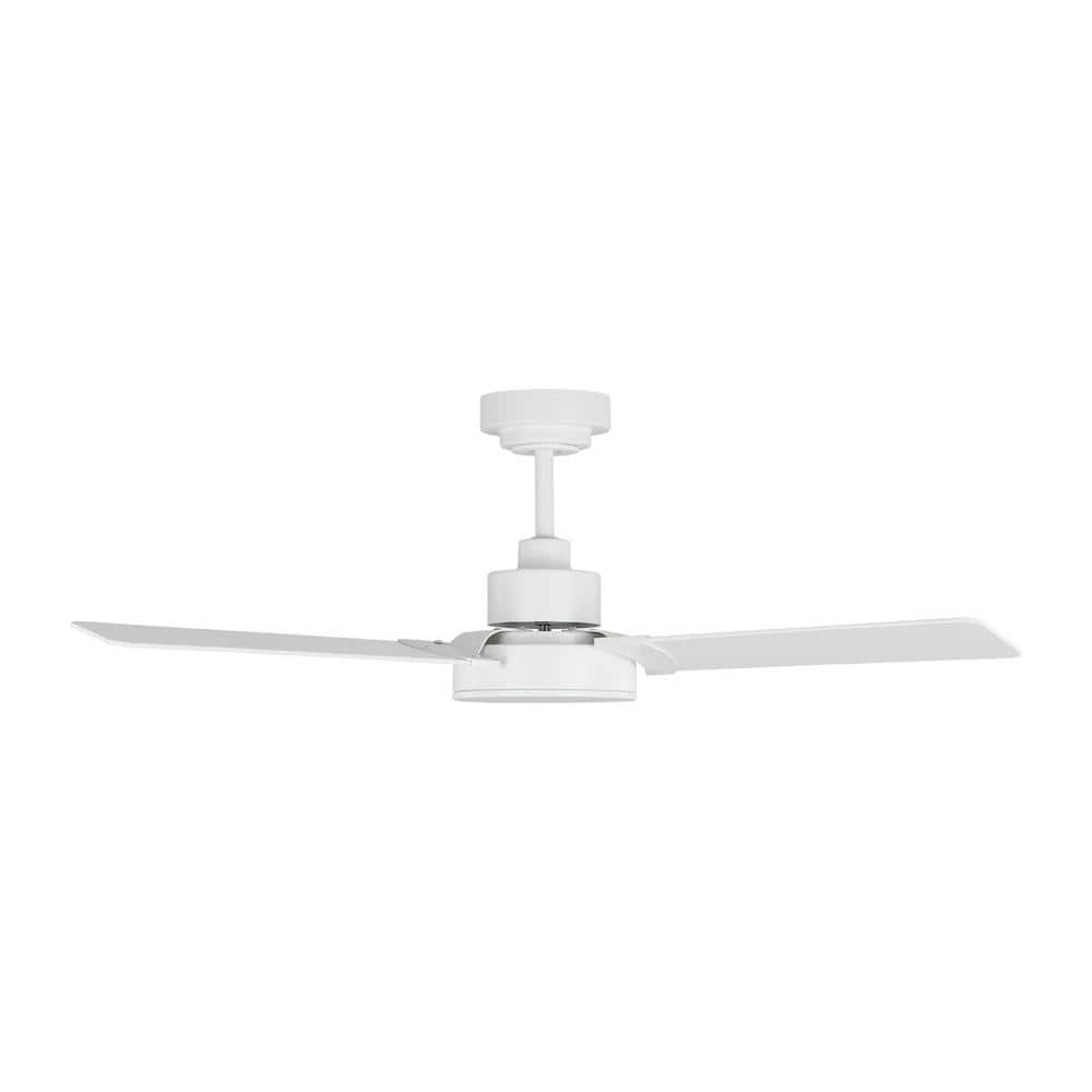 Matte White 44'' Ceiling Fan with LED Light and 3 Blades